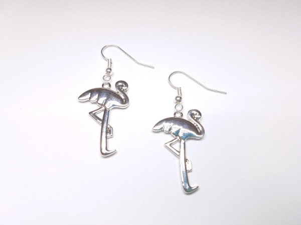 Flamingo Ohrringe silberfarben